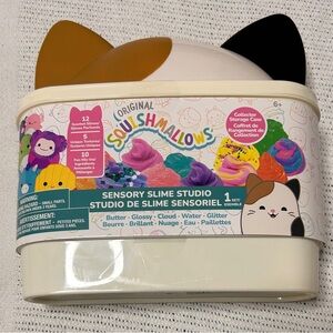 Squishmallows Sensory scented Slime Studio Kit with Glitter, Charms Fun mix-ins